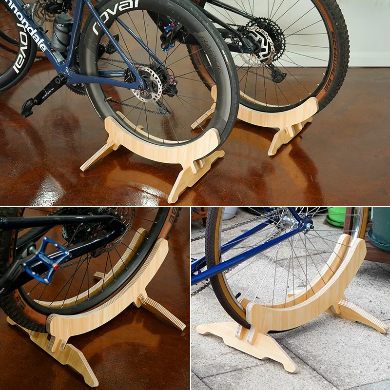 Bicycle Stand Indoor Bike Storage Parking Solid Wooden Stand For 16-24/ 26-29/700C Road Mountain Bike Rack Holder