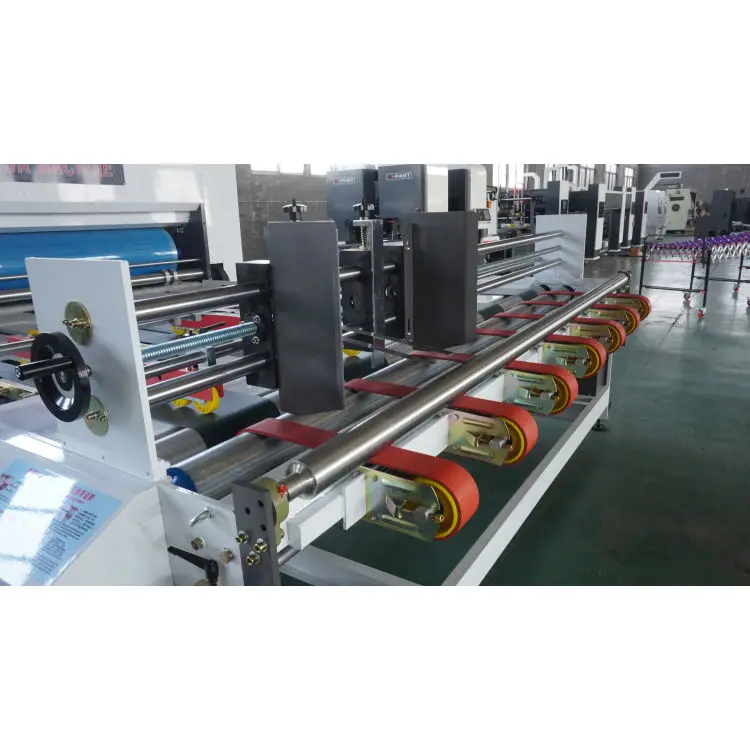 YSF-C Best Seller Chain Feeding Corrugated Cardboard Carton Box 2 color Printing  Electric Slotting Machine