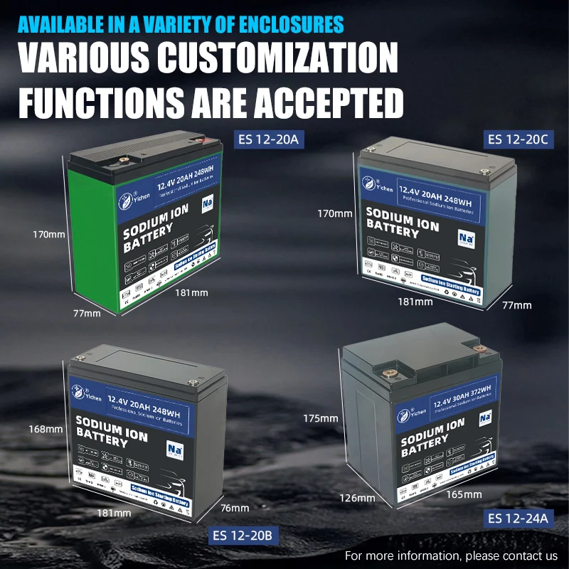 Sodium Ion Battery Cells 12v 20ah 12.4volts 248Wh Low Temperature sodium-ion batteries Pack For Motorcycle