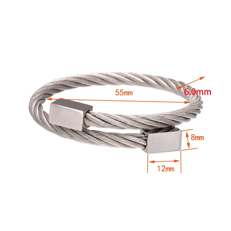 Wholesale strong hot selling cable wire bracelet stainless steel