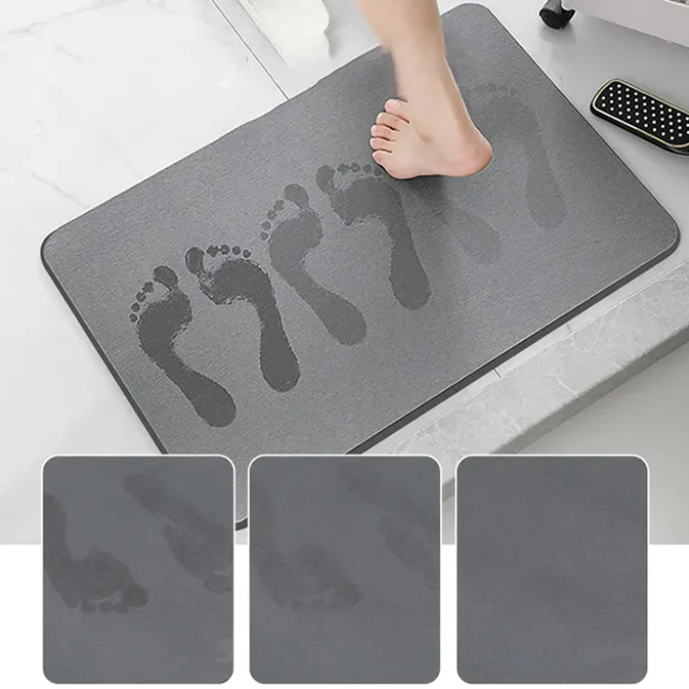 Wholesale Bathroom Diatomite Foot Mat Anti-slip Hard Water Absorbent Pad Diatomite Bath Mat For Bathroom Diatom Mat