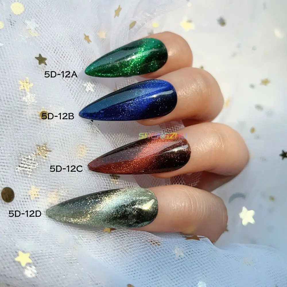 new arrival 5D chameleon magnetic cat eye pigment powder for nail polish and resin magnetic cat eye gel polish