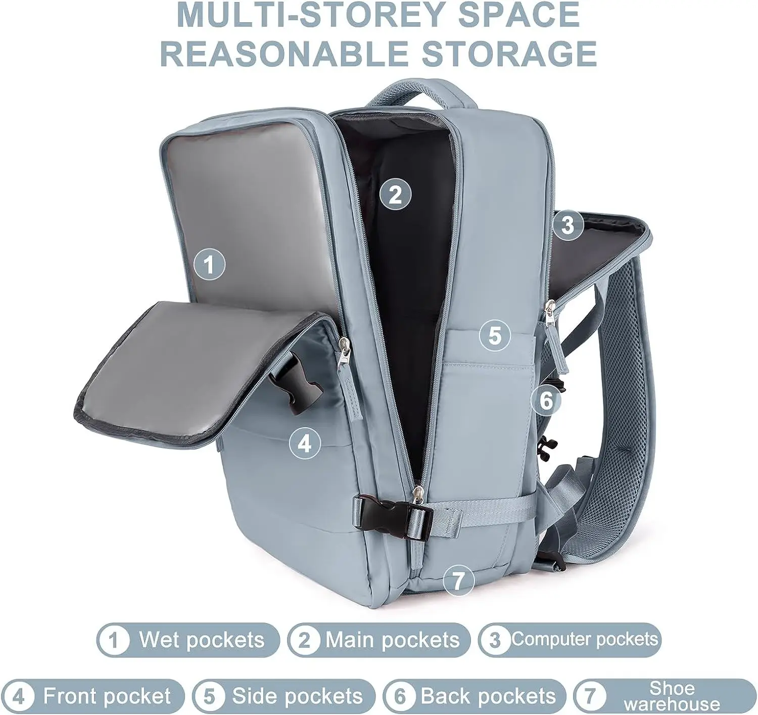 Men Women Fashion Custom Business Waterproof School Hiking Travel Laptop Backpack Outdoor Daily Bag