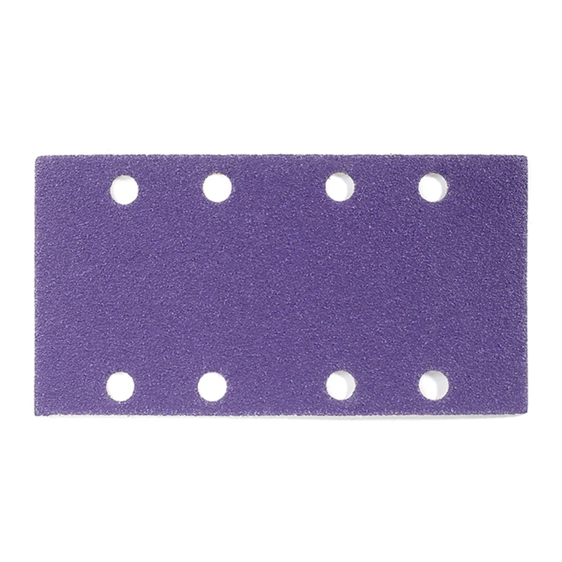 
Datong factory High quality abrasives sand paper 95x180mm 8holes Grit 100 Round Ceramic purple Sanding Disc  (1600273511505)