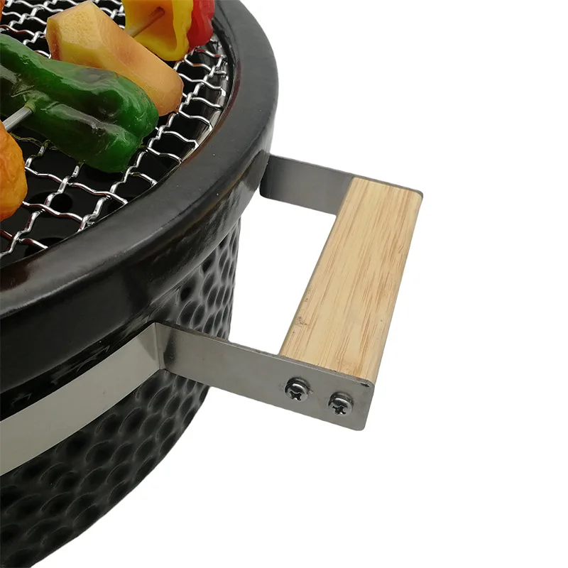 OEM ODM Round Tabletop Ceramic Clay Stove Portable BBQ Charcoal Grill for Outdoor Indoor Cooking