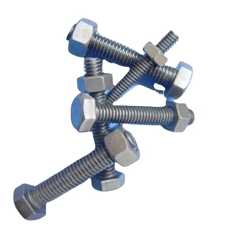 Мягкая сталь BSW, шестигранные болты с гайками, Натуральная отделка, низкая цена, сделано в Китае