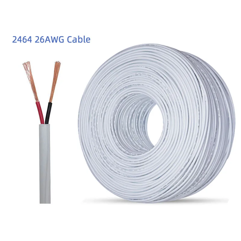 AWG White 26AWG 2464 2Core Cable Factory High quality 2464 26AWG  2 Core Copper wire