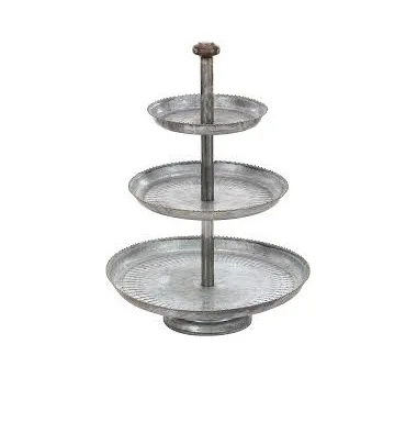2 Tier Cake Stand Great Quality Metal in Golden Color for Parties at Home and Restaurant