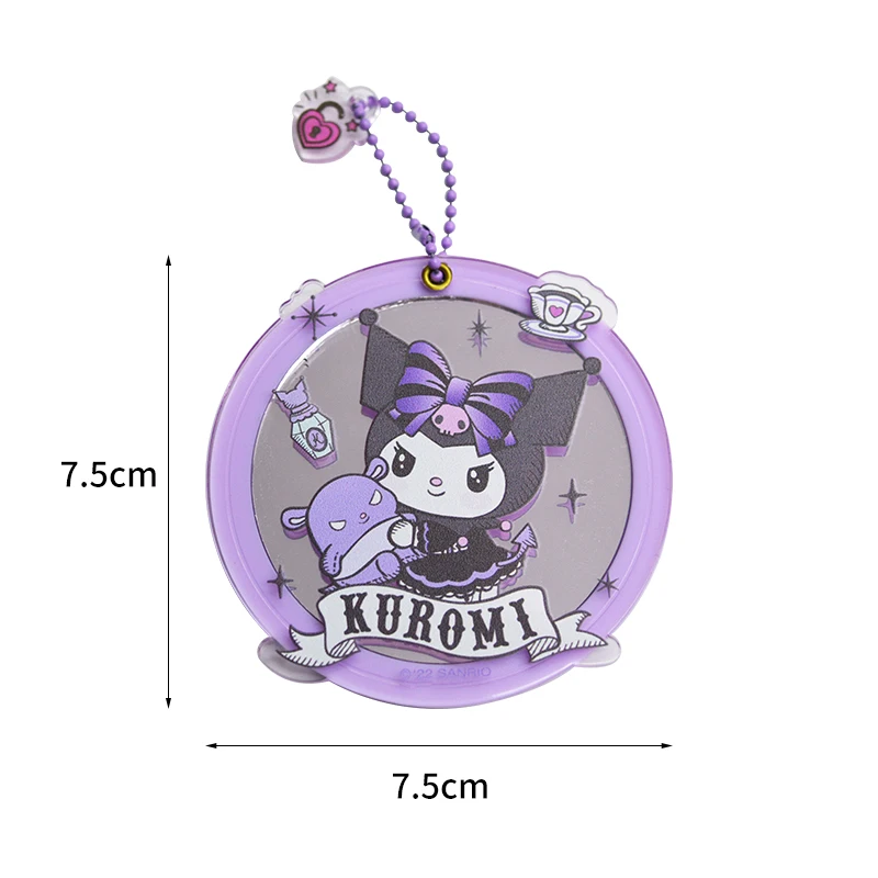 Custom Gift Acrylic Portable Rotating Small Mirror Hd Handheld Mirror Sliding Cover Mini Simple Makeup Mirror