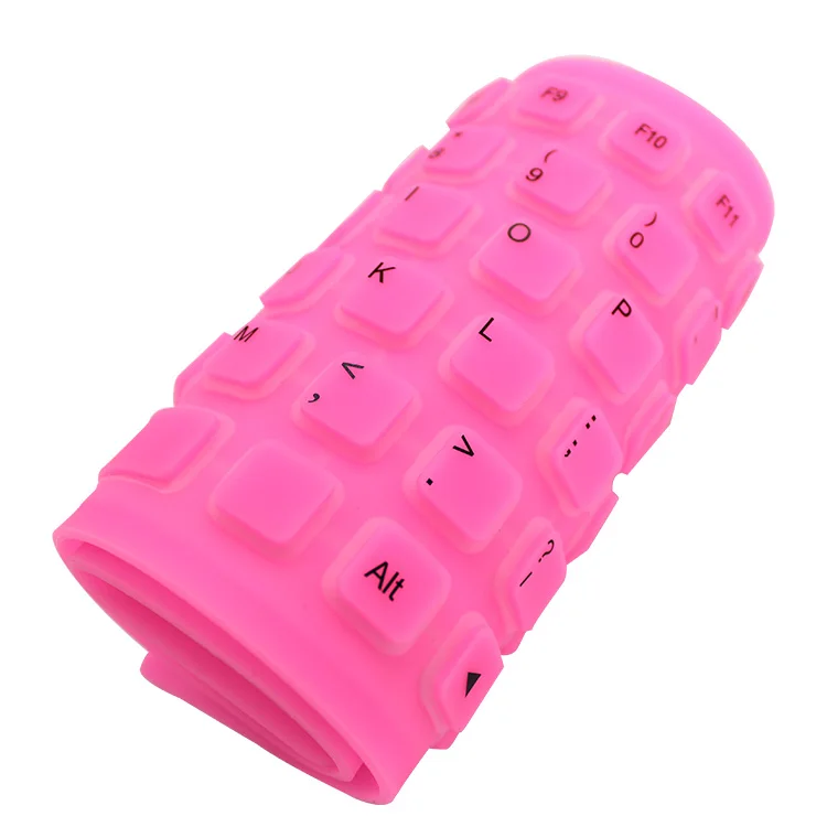 flexible keyboard 85 wired usb multi language multi color washable rubber silicone foldable flexible keyboard for pc