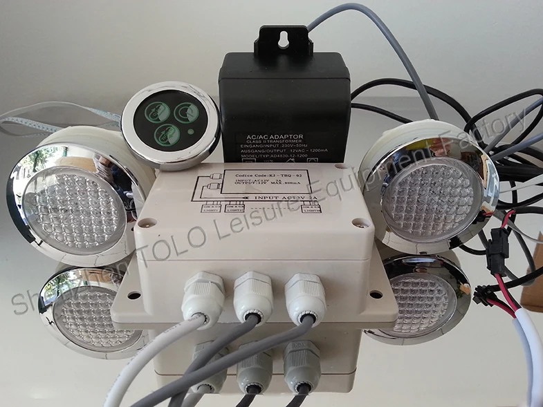 Hammam Shower Kits Colored LED Lights Color Changed By Remote Controller Or Phone Transformer Synchronizer For Steam Sauna Room