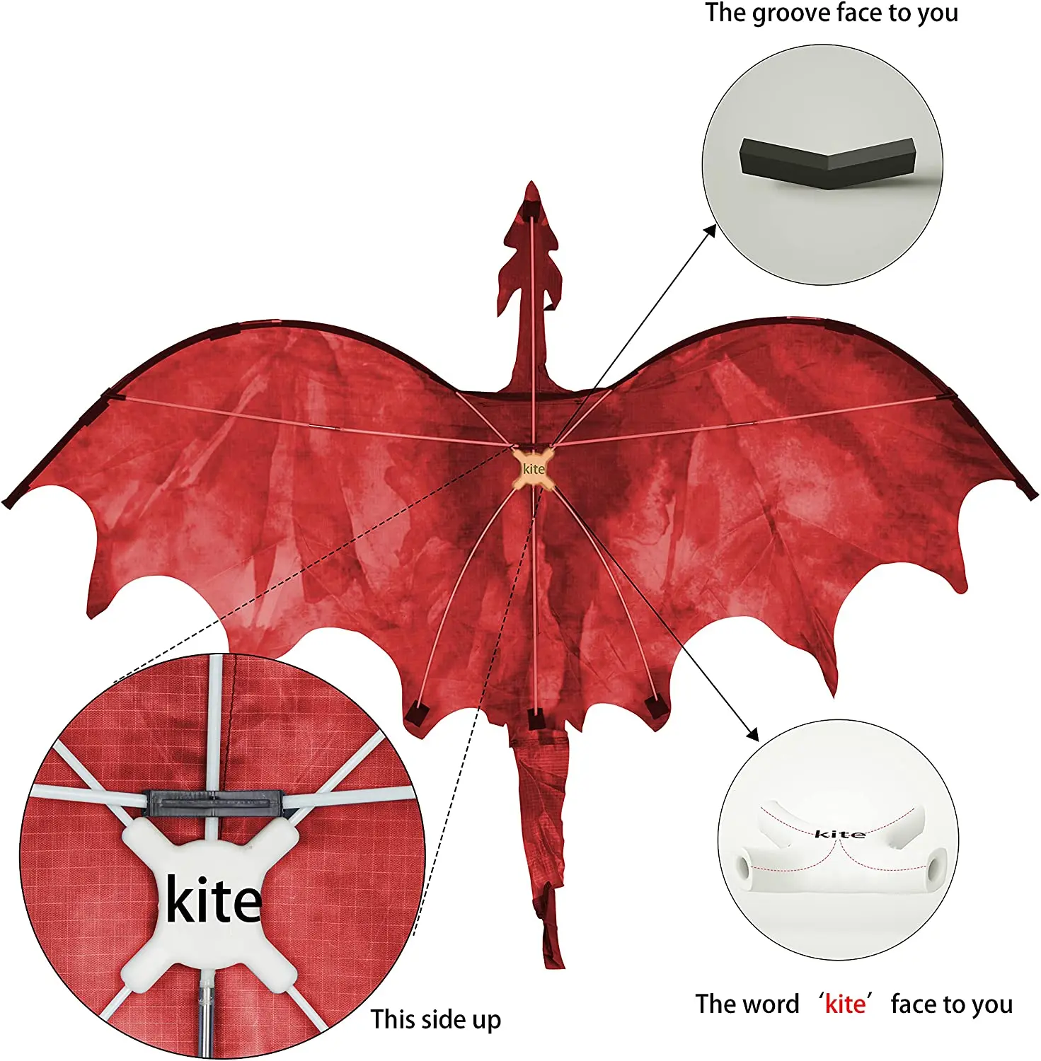 Fiery Dragon 54 огромный воздушный змей для детей и взрослых легко летать по одной линии с хвостом 160
