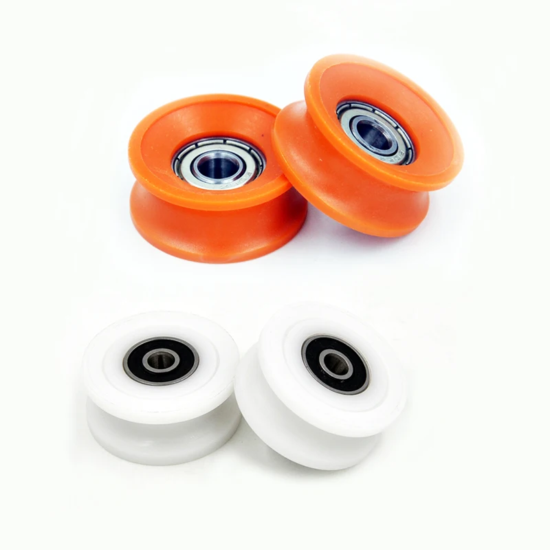 BSU68622-8 U Type Groove Pulley Nylon Guide Rolling Bearing 6x22x8mm U Groove Roller Wheel for Door Window