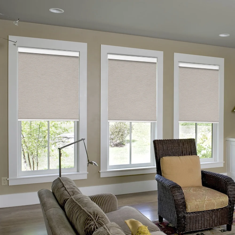 Persianas Motorizadas Inteligentes Wifi Auto Rolling Blind Decor Shades Window Smart Black out Motorized Roller Blinds