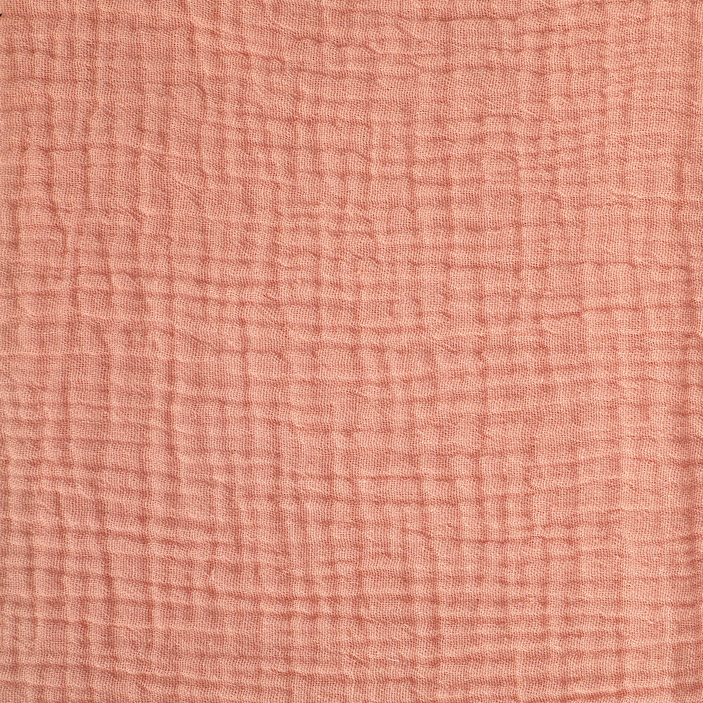 High quality breathable anti-bacterial double gauze crinkle muslin crushed italian crepe fabric supplier for clothing