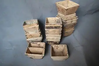 chinese antique home decoration accessories rustic wooden rice measurement