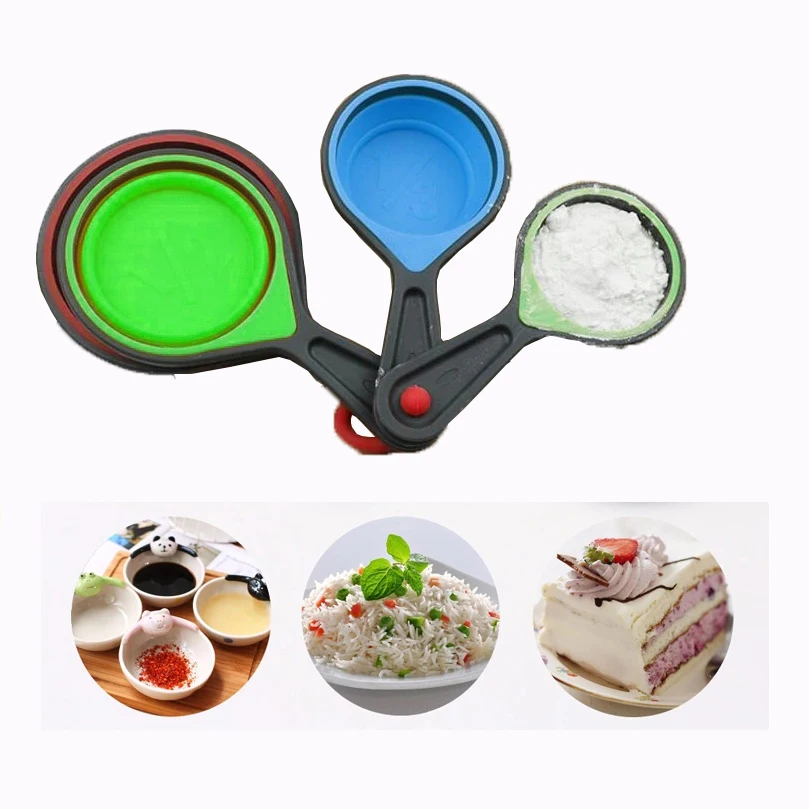  Hot Selling 100% Food Grade Collapsible Silicone Measuring Cups
