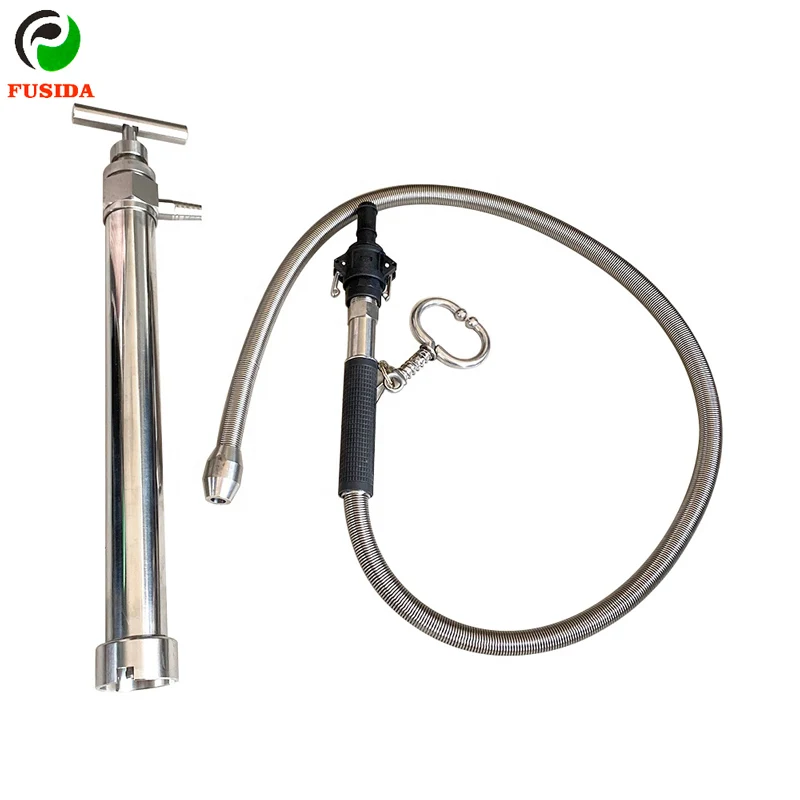 Stainless Steel Cow Postpartum Rehydration Device Cattle Drench Pump Cow Liquid Feeder