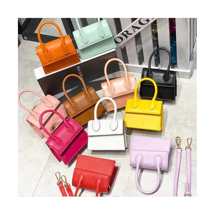 
MRT013 2021 Trendy Luxury Brand Designer Small Crossbody Bags PU Leather Totes Chain Solid Shoulder Bag For Women Handbags Mini 