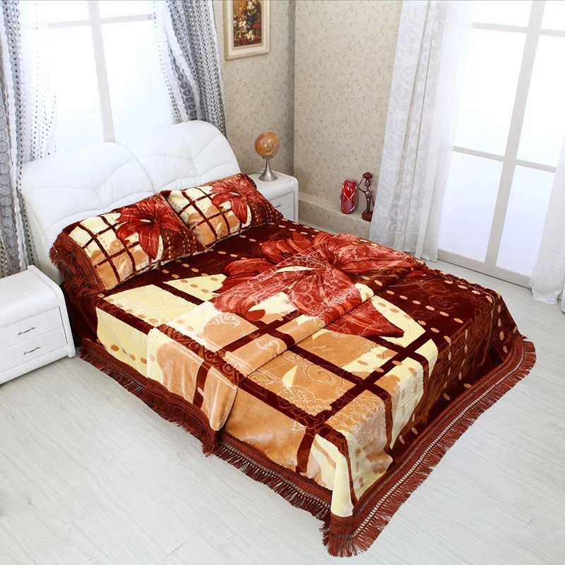 
Classic design one ply flower 4pcs bedding set 
