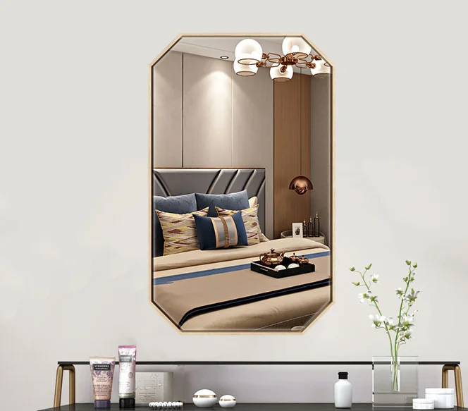 intelligent aluminum alloy mirror frame anodized silver customized round photo frame rectangle China supplier