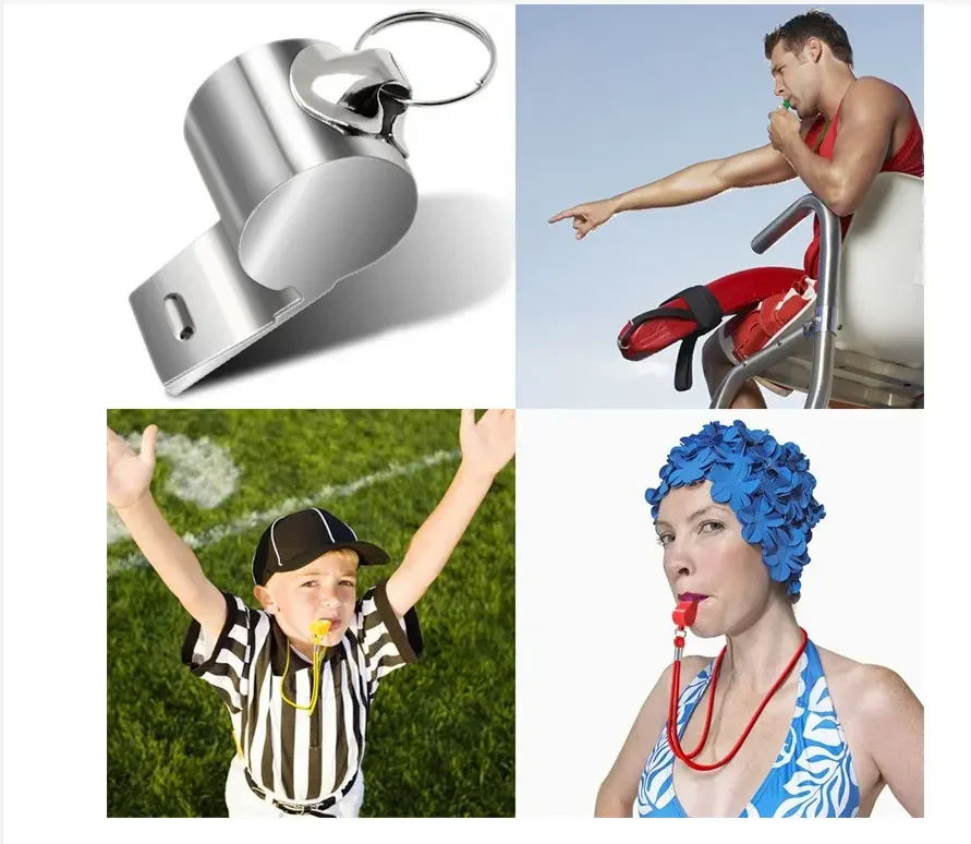 Wholesale ABS material Colorful Custom Logo Whistles with Lanyard for Outdoor Whistle Sports Training Referee Whistle