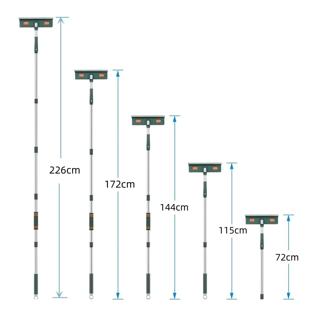 Window Cleaning Kit 4 in 1 Glass Cleaner Tool Extension Pole Professional Window Wiper Glass Cleaning Tools