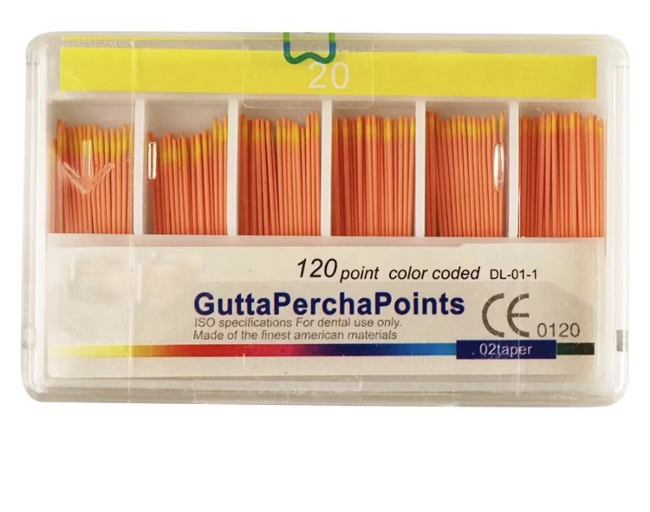 Dental Gutta Percha Points Cutter Dentistry Materials Gutta Percha Points Dental Root Canal Endodontic 02 04 06 Taper #15 #20