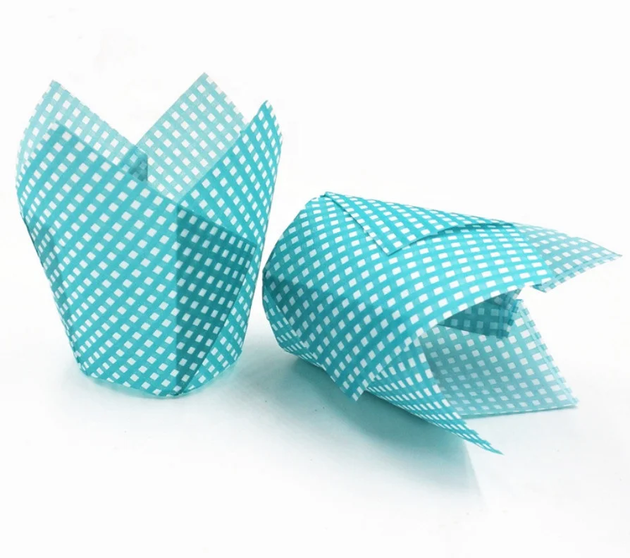 Square Lattice Baking Paper Cup for Cupcake Muffin Liners Muffin Baking Paper