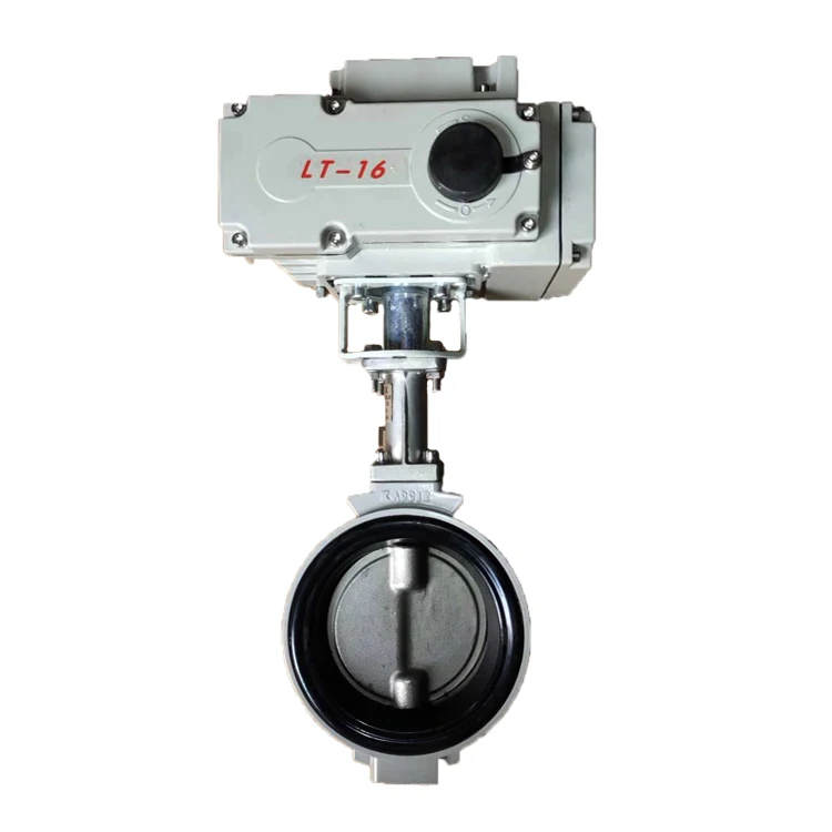 DIN AWWA Flange Type Soft Seal small Motor operated Electronical Butterfly Valve