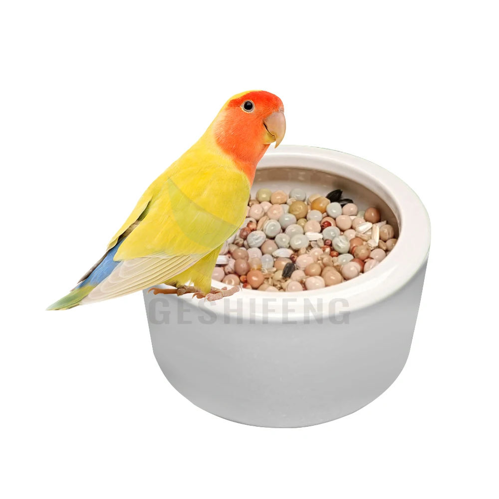 Ceramics Bird Feeding Cups Bird Feeder Food Water Bowl For Bird