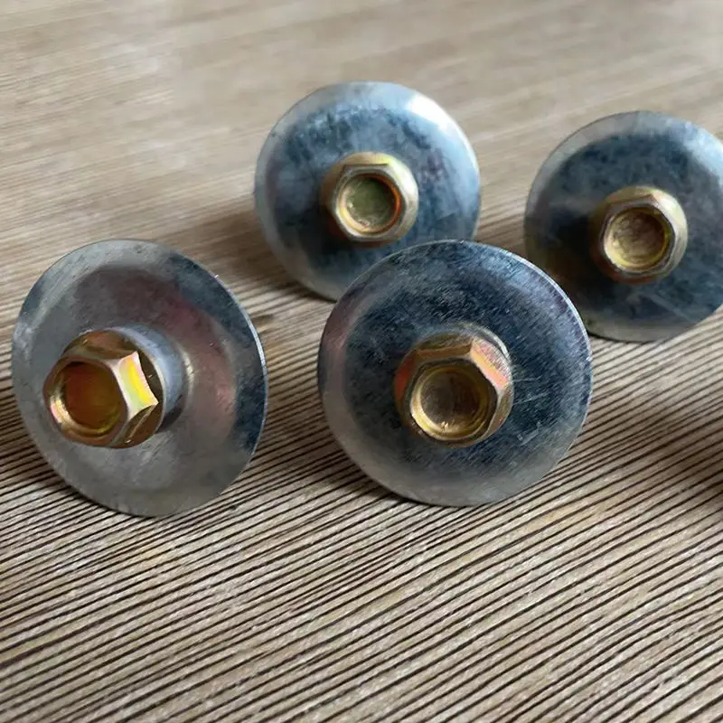 Custom DIN7504k Steel Yellow Zinc Plated Patta Indented Hex Washer Head Self Drilling Screw with Large Epdm Washer
