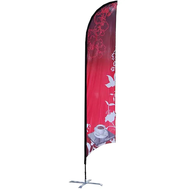 
Custom Printing promotional Advertising exhibition event outdoor Feather Flag Flying Beach Flag banner stand 