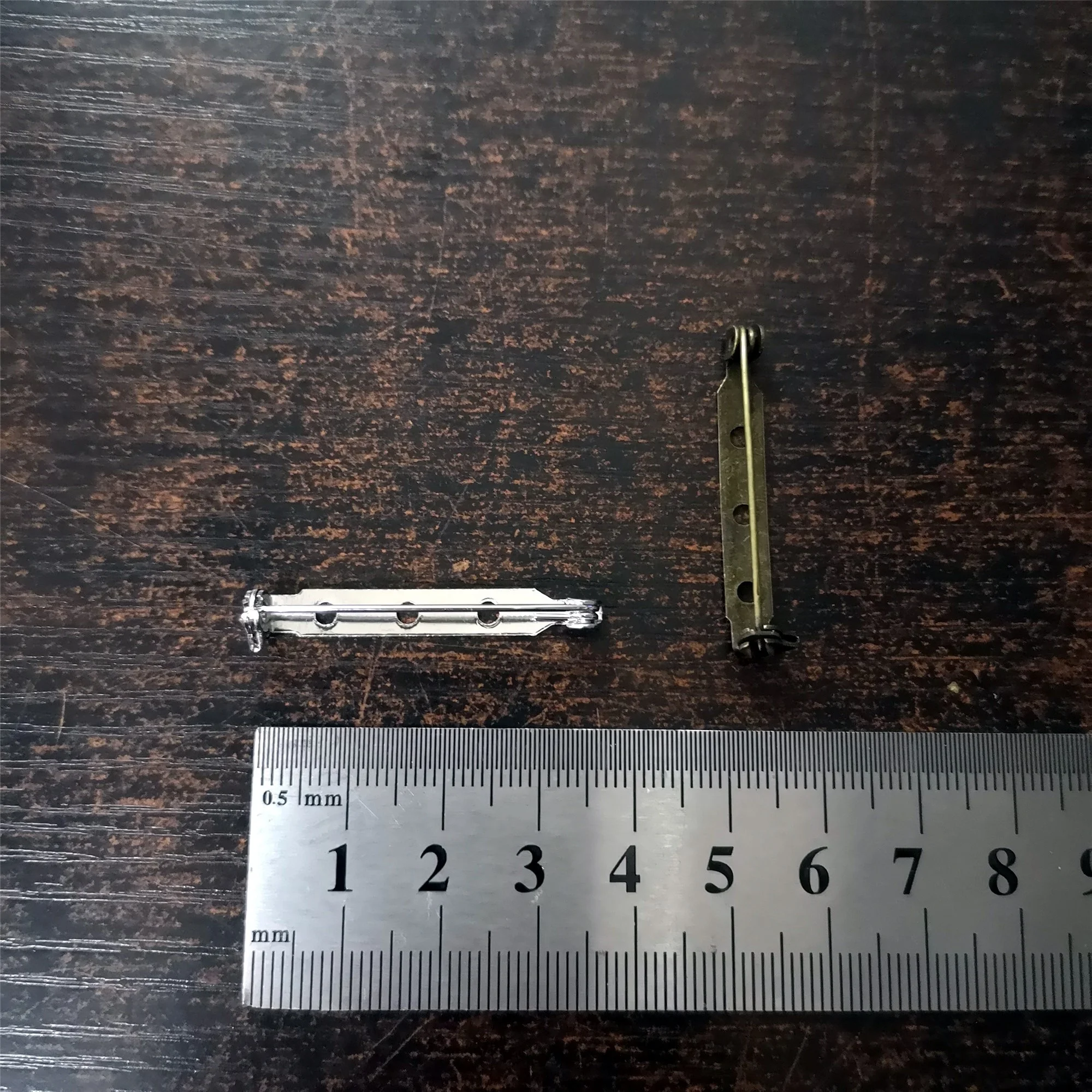 Brooch Base Back Bar Pins Findings Jewelry Making Clip Safty Catch Findings Silver Plated Metal Pin Back Brooch