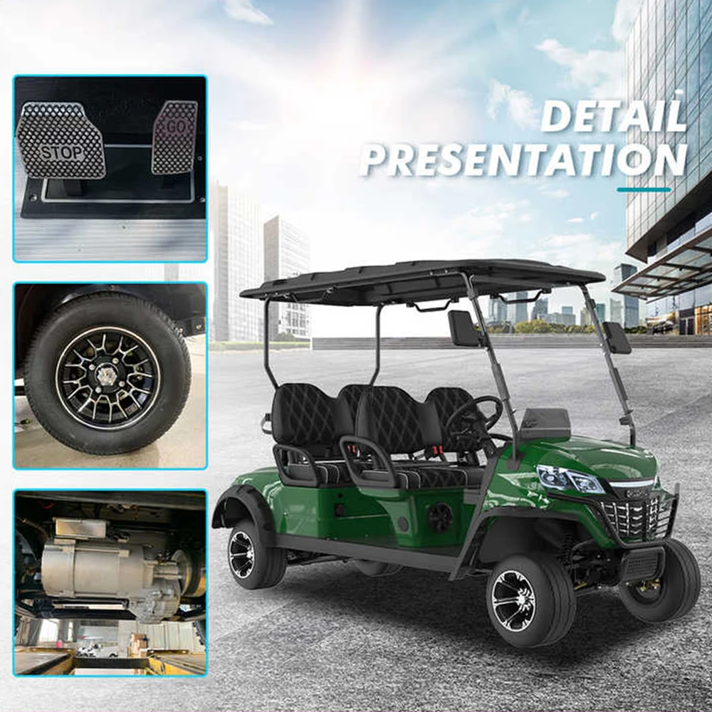 Golf Course New Design 4 Seater Electric Golf Cart Low Speed Buggy For Park And Resort Electric Golf Cart
