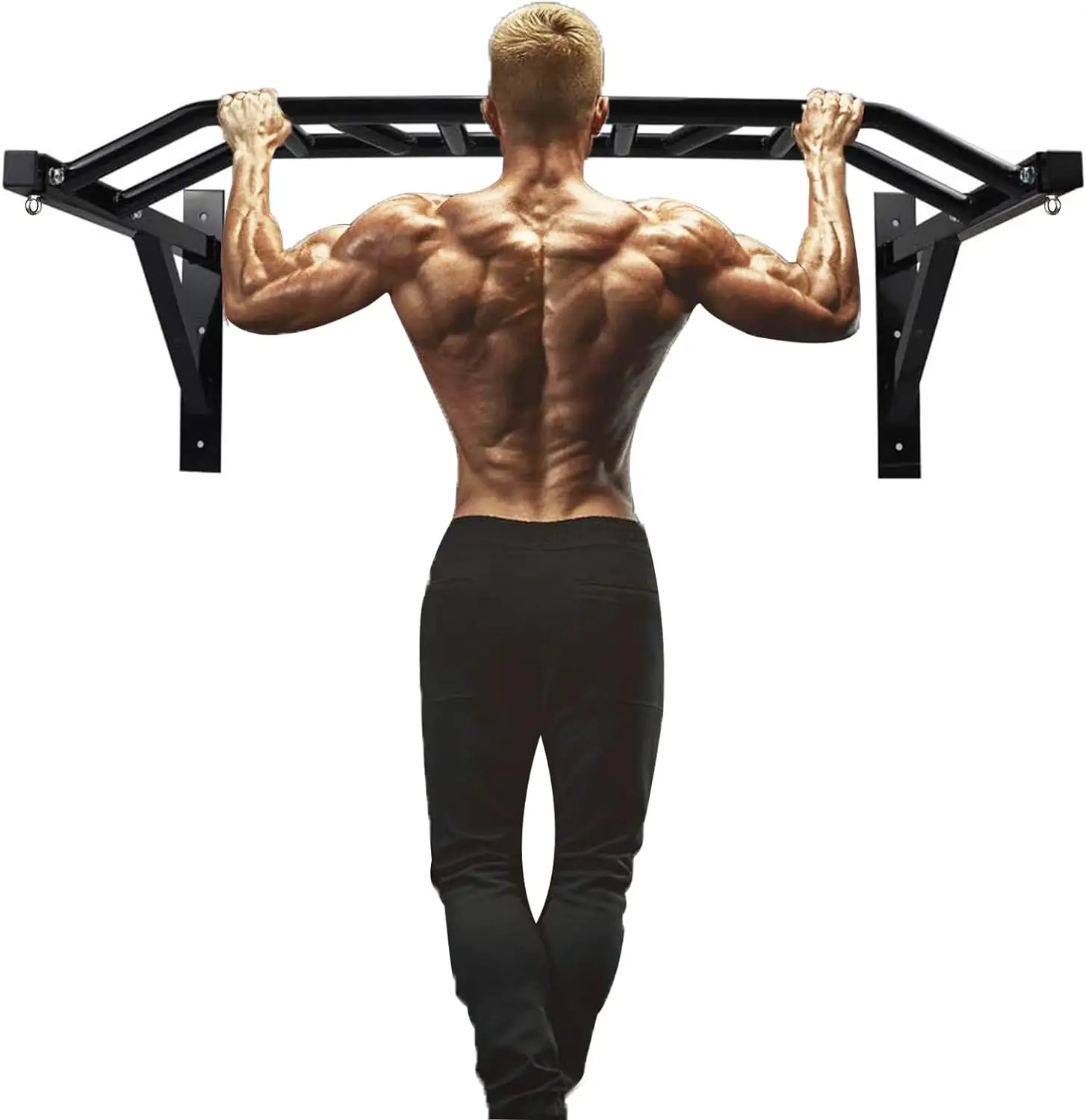ZYFIT Heavy Duty Wall Mounted Pull up Bar Wall Mounted Pull up Bar Dip Station for home gym