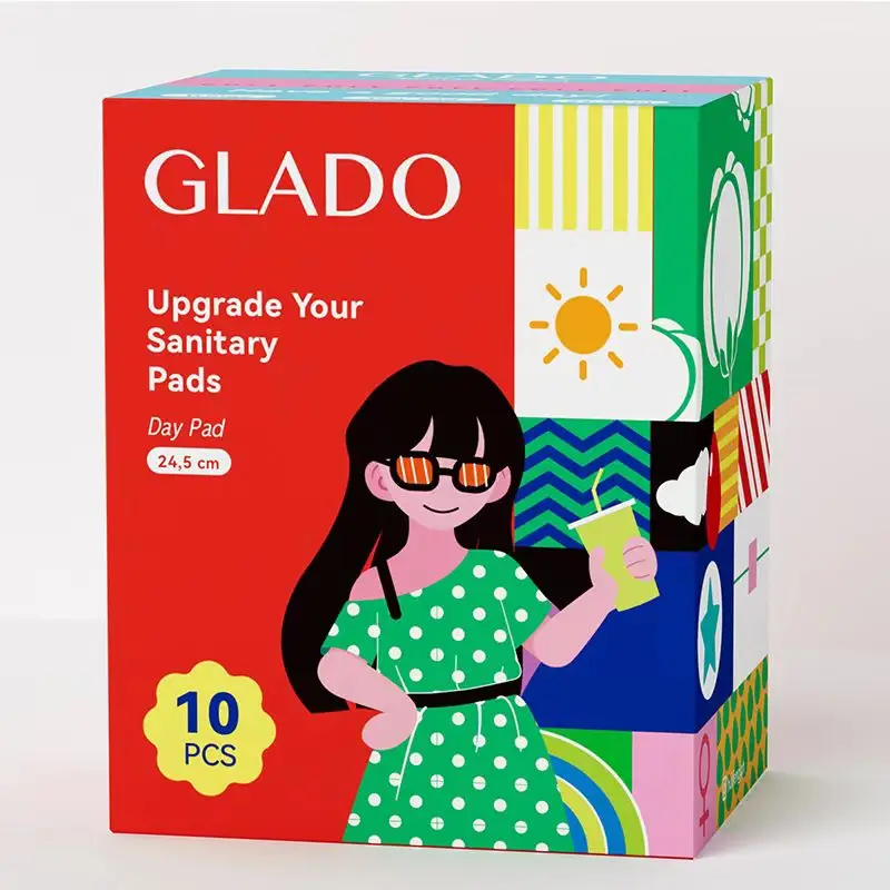 245mm day use Sanitary Pads Anion Sanitary Napkin Manufacturer Disposable Ultra Thin Lady Sanitary Pad Cotton