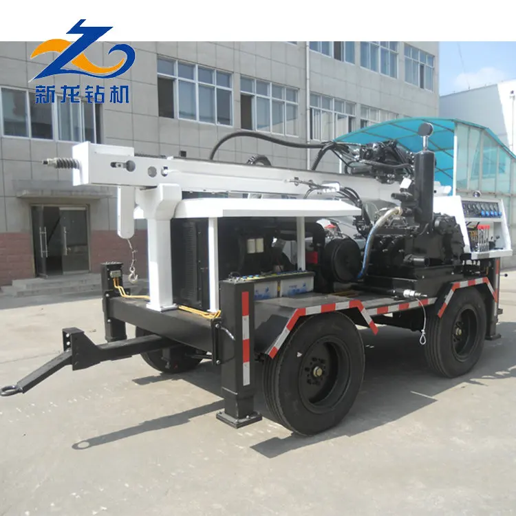 Economical Hot Exported 260m SLY510 portable water well drilling rig for sale
