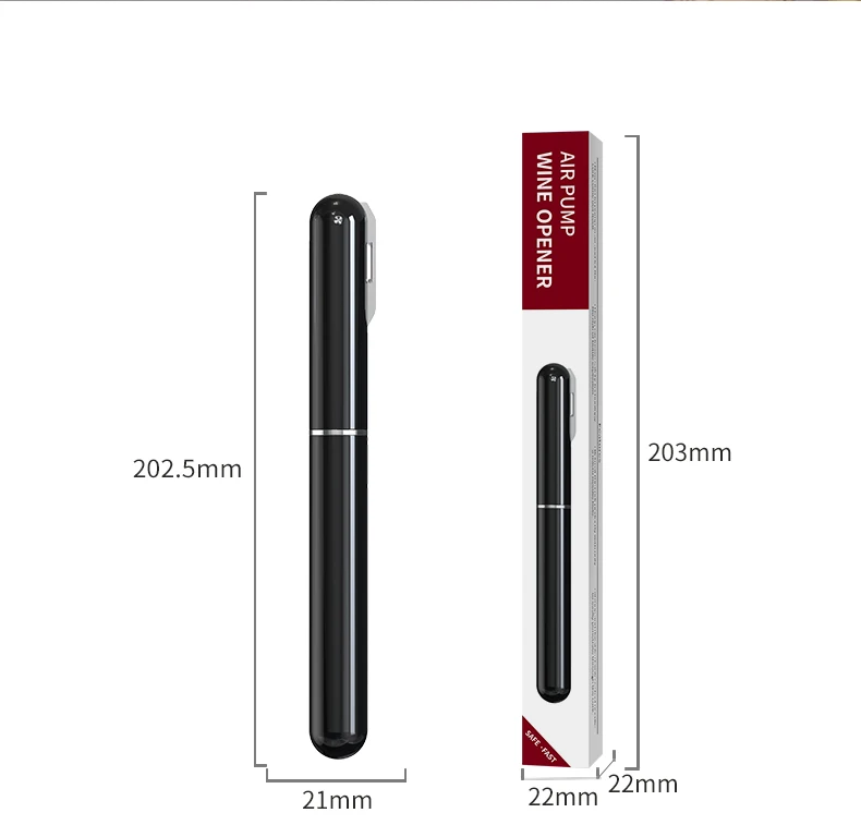 Hot Selling Very Useful Portable Outdoor Mini Air Pressure Pump Wine Cork Screw Opener