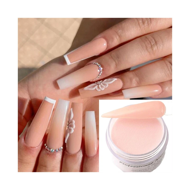 Wholesale 100G/BAG PINK Bulk Nail Acrylic Powder Acrylic Powder For Nails 3 In 1 Extension/Dipping/Engraving Acrylic Powder