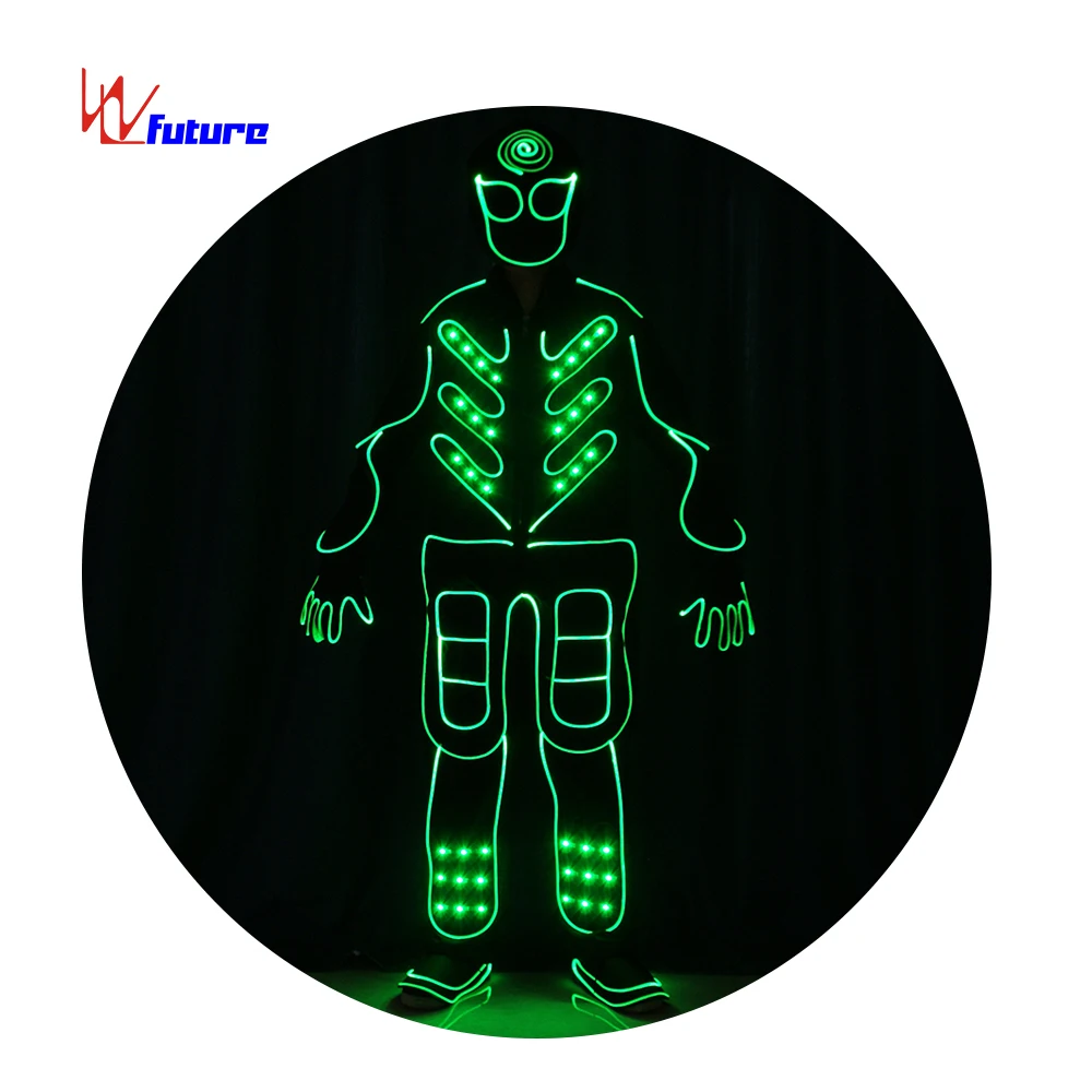 LED-Licht Kostum Attractive Robot Performance Wear for Girls One Size Bra Dress for Stage Performance or Party