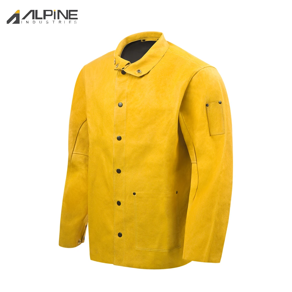 Good Quality Men Wear Welding Jacket Safety Clothing Anti-Slip Heavy Duty Leather Welding Safety Jacket