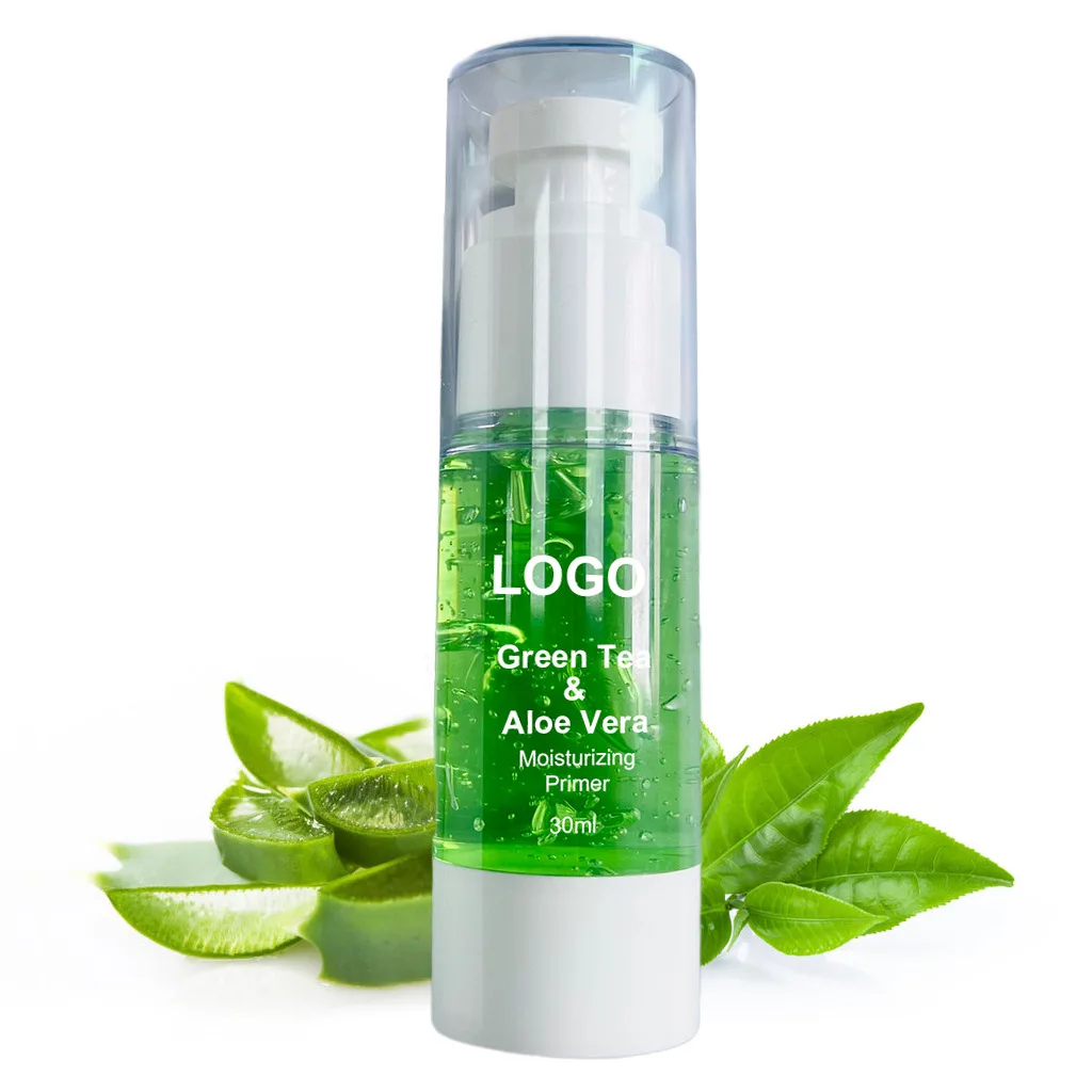 No Logo Face Makeup Gel Moisturizing Cream Primer Base Wholesale 30ml Liquid Primer Aloe  Pomegranate Moisturizing Face Base