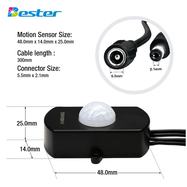 BS010DB New design led ultrasonic distance sensor module mini pir detector motion sensor dimmer switch