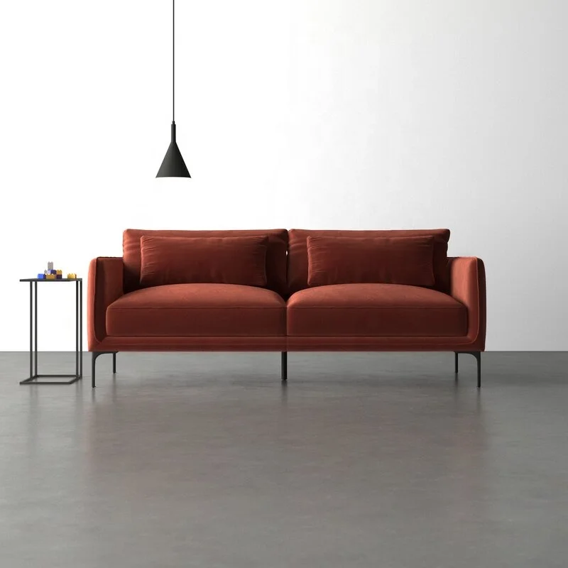 Vintage Design Square Arm Sofa Sleeper Comfy Upholstered Furniture for Living Room, Apartment Sofas