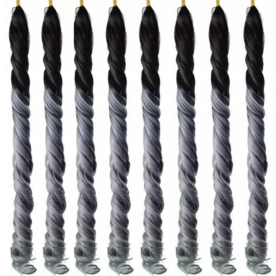 Silike Goddess Locs Crochet Hair Bohemian Hair Soft Braids 24 Stands Synthetic Curly Braiding Faux Locs Braid 24inch DHL Bag TNT