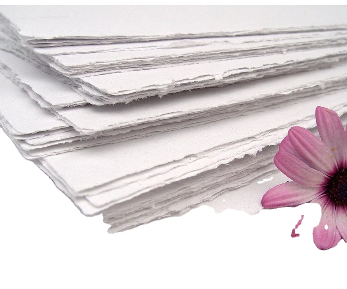 Mini Greeting Cards White handmade paper recycled watercolor art paper