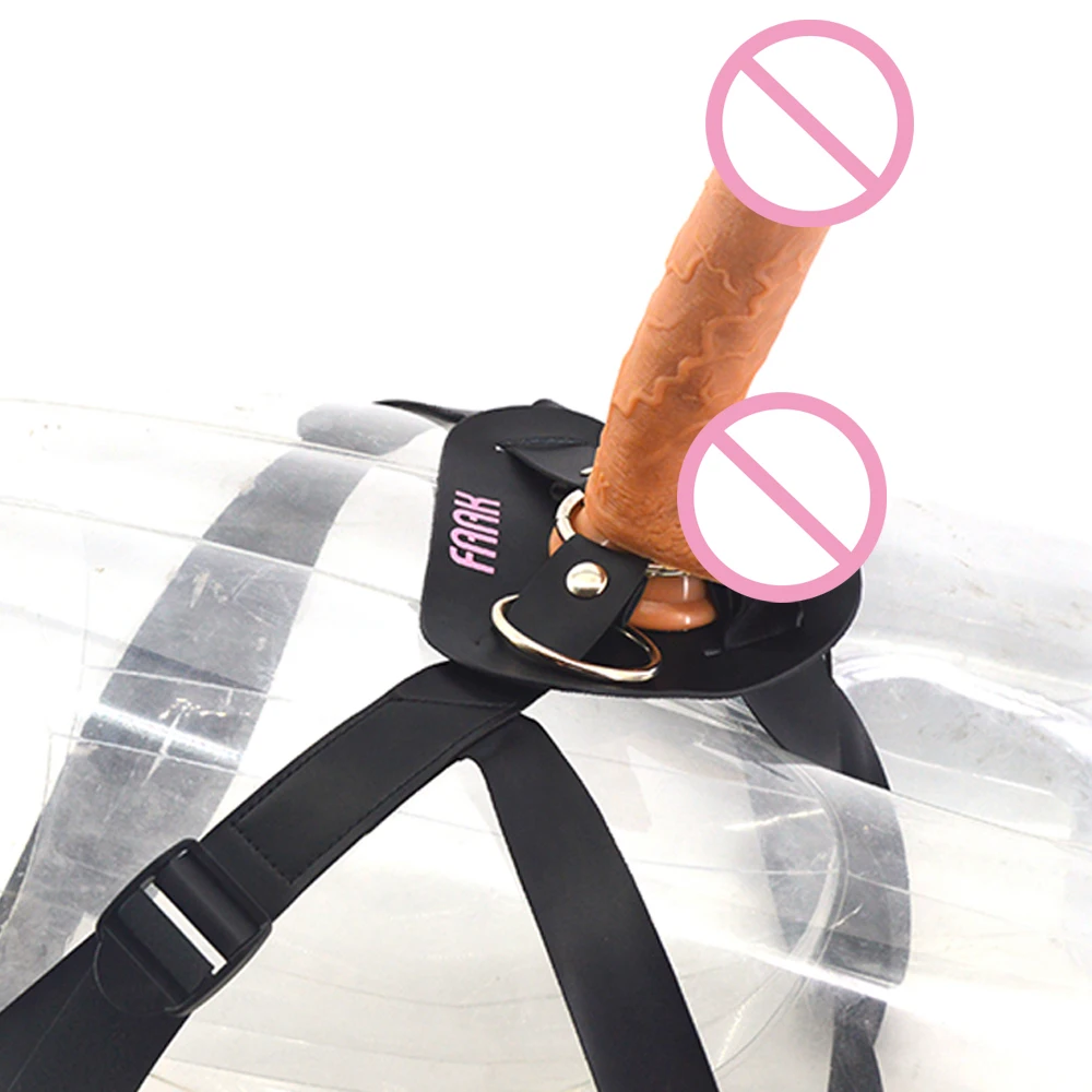 Реалистичный фаллоимитатор, пластиковый Пенис с секс-игрушками, лесбийские секс-игрушки с фаллоимитатором, Пенис с женским ремнем, штаны, фаллоимитатор