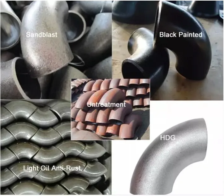 45 degree LR carbon steel seamless pipe fitting elbows/ 6in STD welded elbows