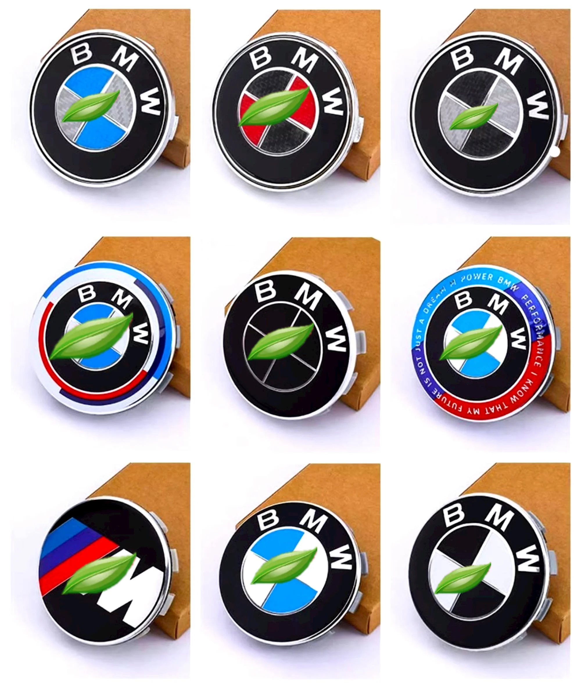 58mm 68mm 10 pins Wheel Hub Center Covers Emblem for BMW E46 E36 E39 36136783536 Customized Logo Blue White Black White